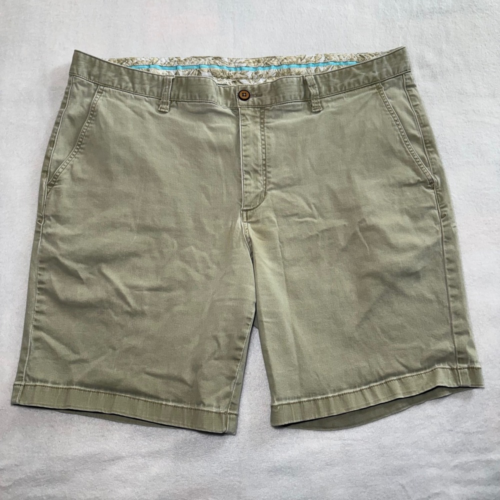 Tommy Bahama Khaki Chino Shorts Mens Size 40 Cotton Stretch Casual Resort